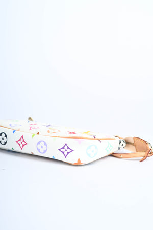 2000s Louis Vuitton x Takashi Murakami White Multicolour Pochette Accessoires