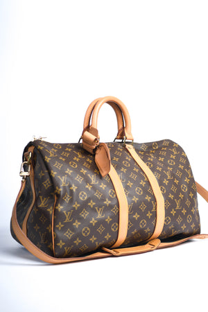 1980s Louis Vuitton 45cm Monogram Keepall Bandouliere