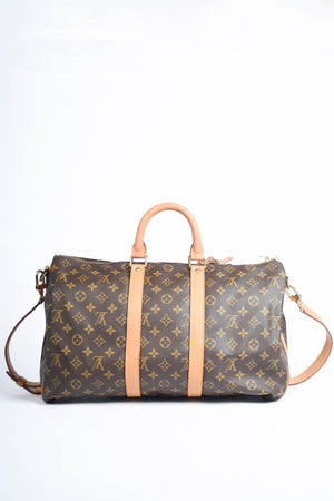 1980s Louis Vuitton 45cm Monogram Keepall Bandouliere