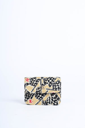 2022 Chanel Racing Checkered Flag Print Small Crossbody Bag