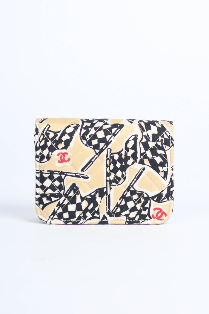 2022 Chanel Racing Checkered Flag Print Small Crossbody Bag