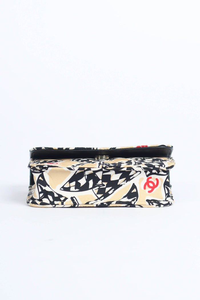 2022 Chanel Racing Checkered Flag Print Small Crossbody Bag
