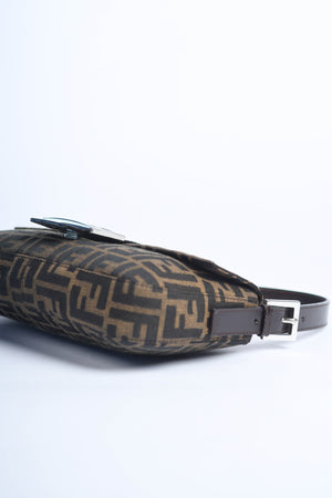 90s Fendi Zucca Baguette Monogram Shoulder Bag SHW