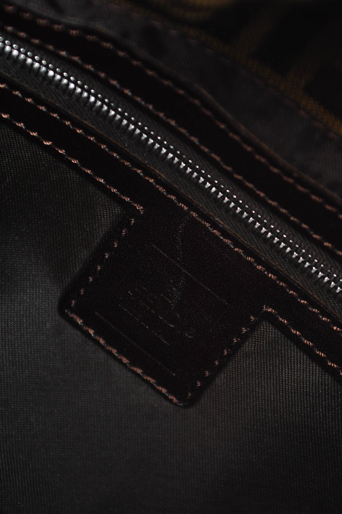 90s Fendi Zucca Baguette Monogram Shoulder Bag SHW