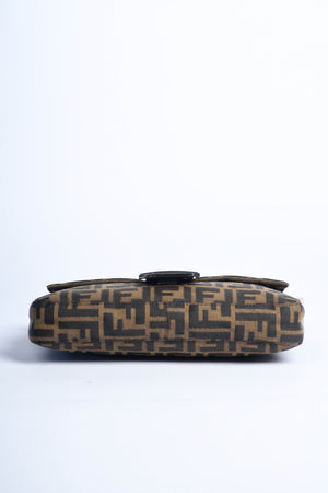 90s Fendi Zucca Baguette Monogram Shoulder Bag SHW