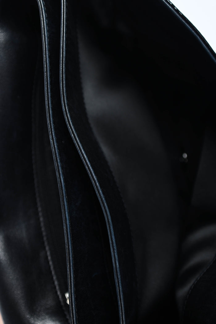 2010s Chanel Black Patent Leather Camellia Flap Bag