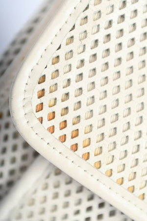 2010s Chanel White Up in the Air Perforated Shoulder Bag
