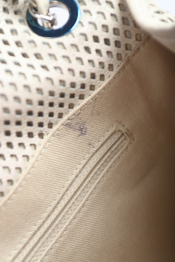 2010s Chanel White Up in the Air Perforated Shoulder Bag