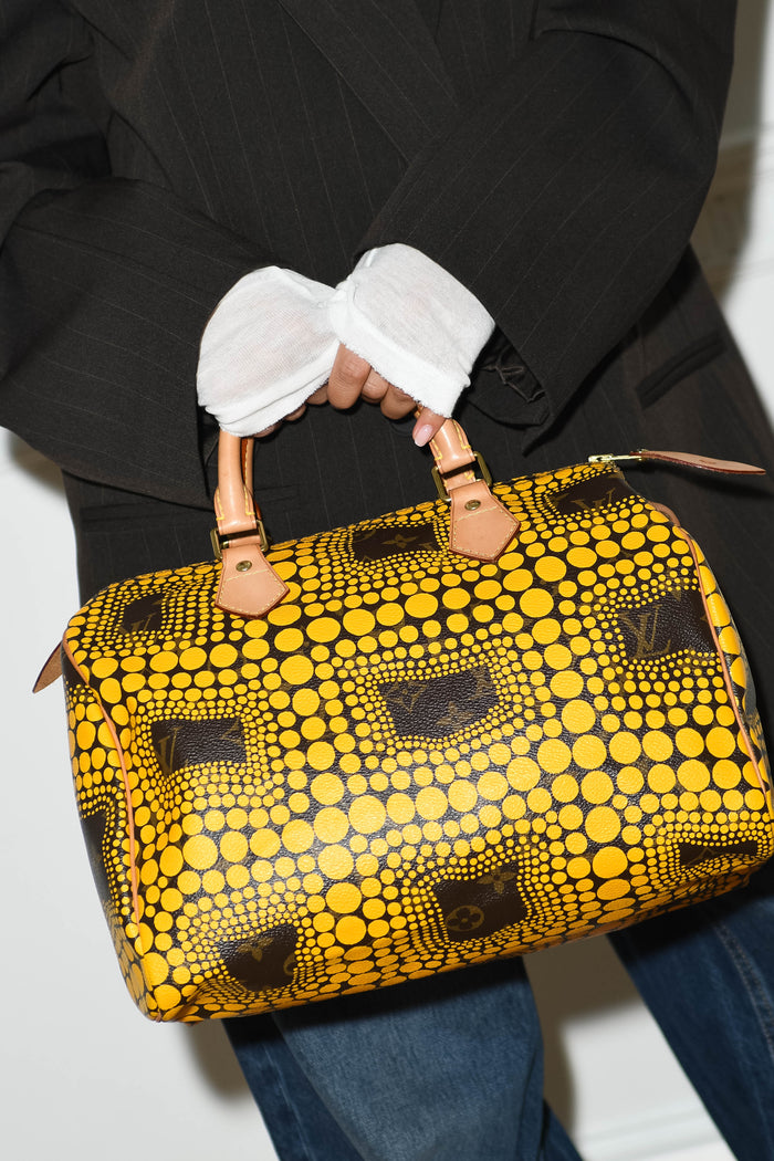RARE Louis Vuitton x Yayoi Kusama Yellow Infinity Dot Speedy 30cm