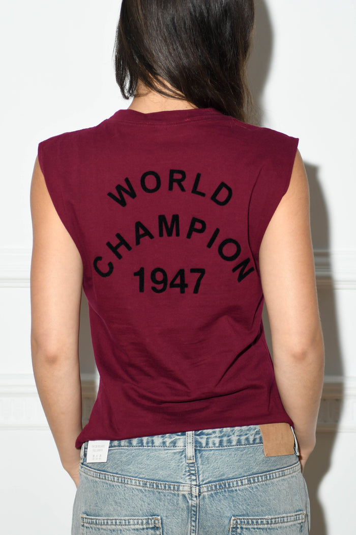 Vintage Christian Dior Burgundy "J'adore Dior" Tank Top