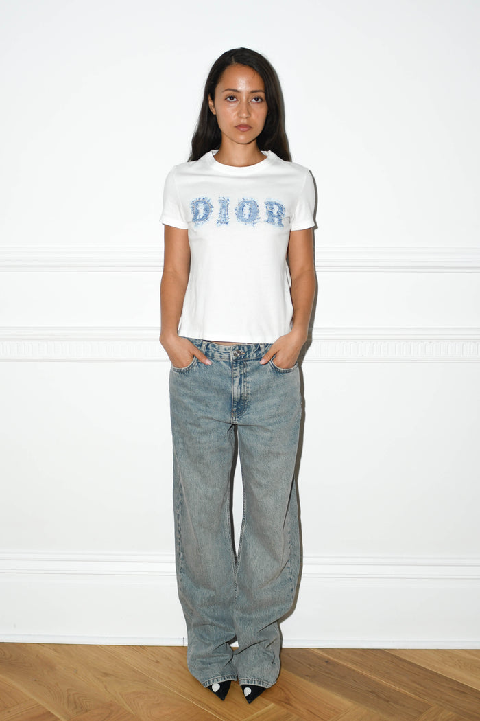 2000s Christian Dior Denim "Dior" White T-shirt