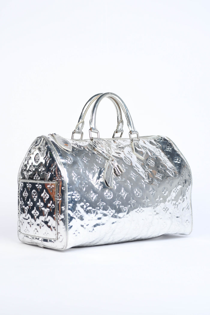 RARE Louis Vuitton Silver Miroir Speedy 35cm