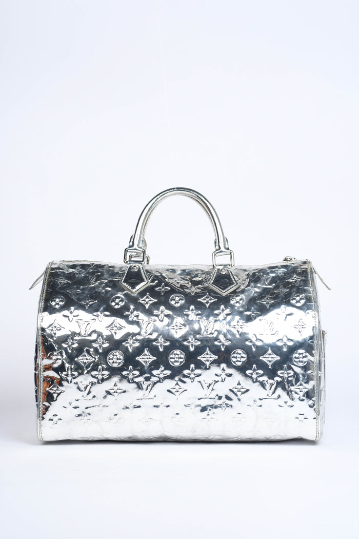 RARE Louis Vuitton Silver Miroir Speedy 35cm