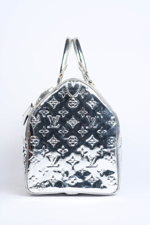RARE Louis Vuitton Silver Miroir Speedy 35cm