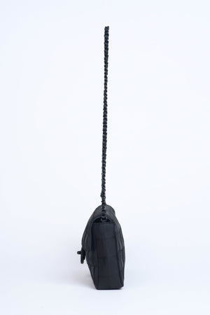 2000s Chanel Black Travel Line East West Shoulder Bag