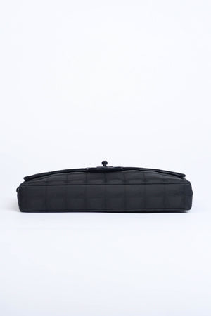 2000s Chanel Black Travel Line East West Shoulder Bag