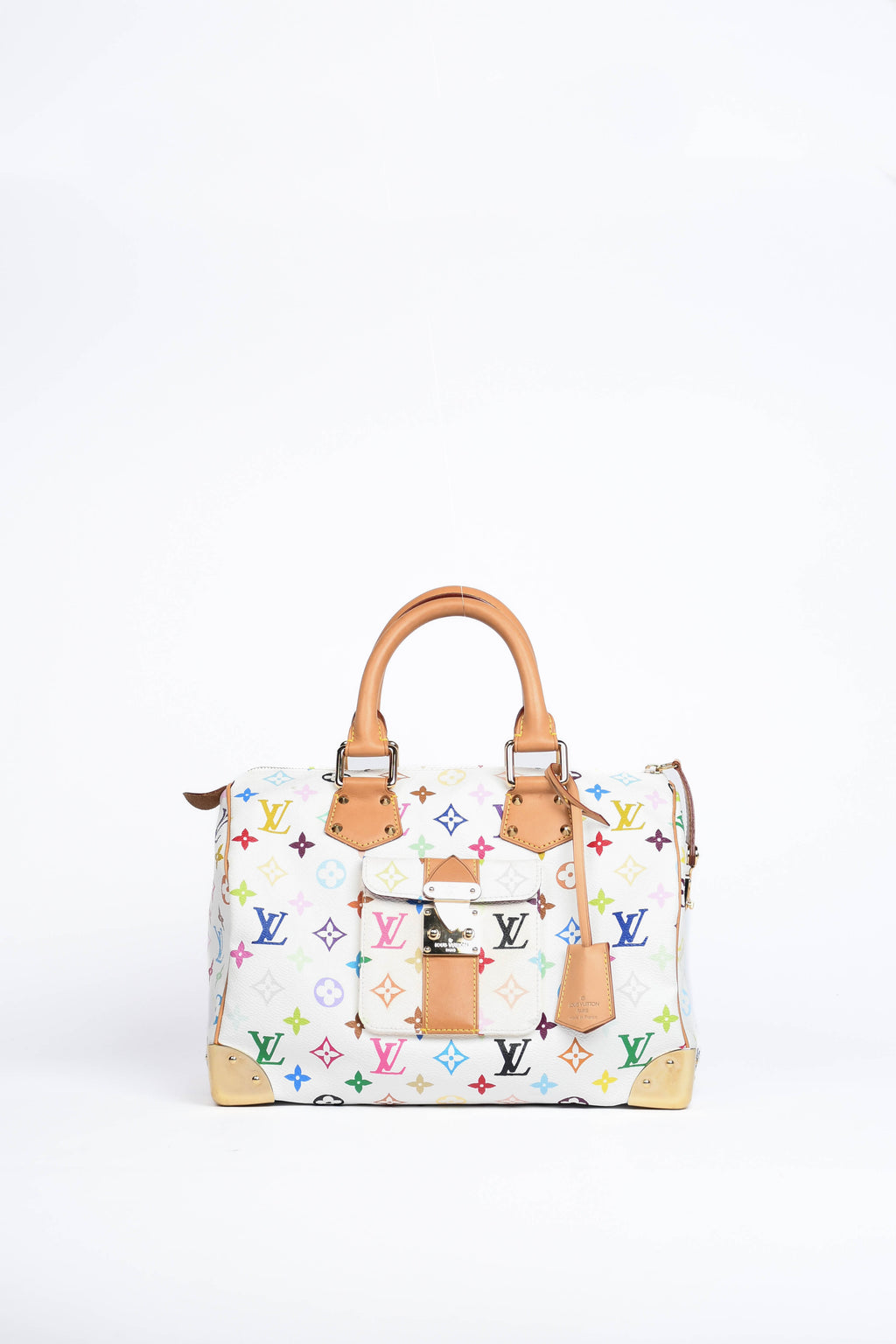 2000s Louis Vuitton x Takashi Murakami Multicolour Monogram Speedy 30 Bag