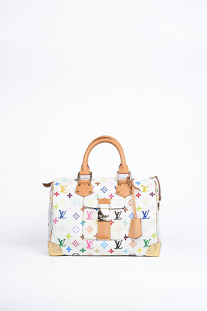 2000s Louis Vuitton x Takashi Murakami Multicolour Monogram Speedy 30 Bag