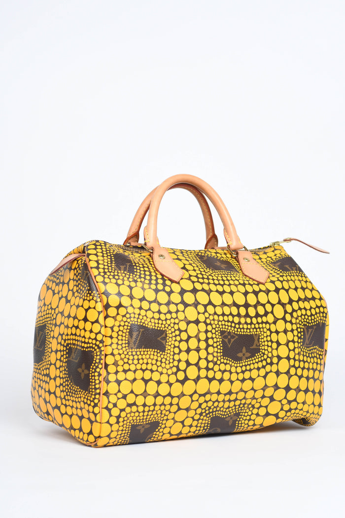 RARE Louis Vuitton x Yayoi Kusama Yellow Infinity Dot Speedy 30cm