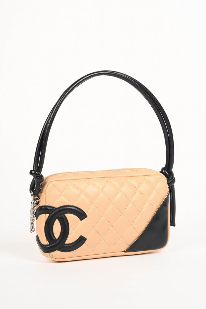 2000s Chanel Beige Rue Cambon Small Shoulder Bag