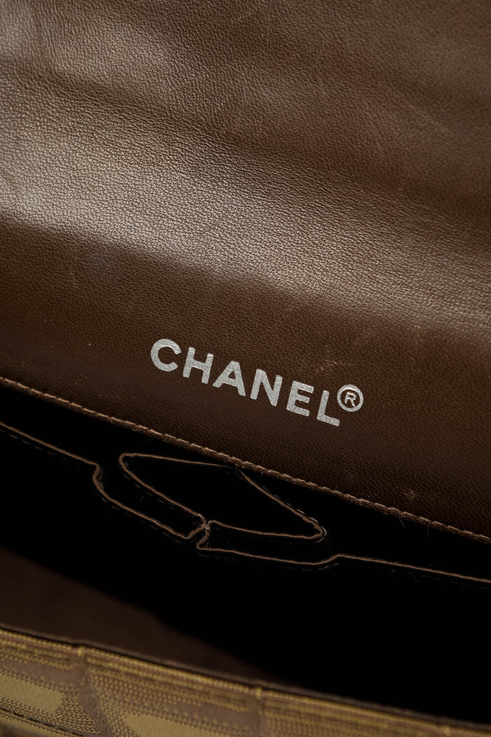 2000s Chanel Brown Travel Line East West Shoulder Bag