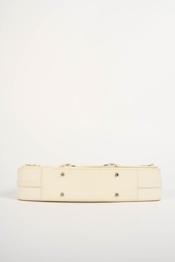 SUPER RARE 2000s Christian Dior Galliano White Bondage Shoulder Bag