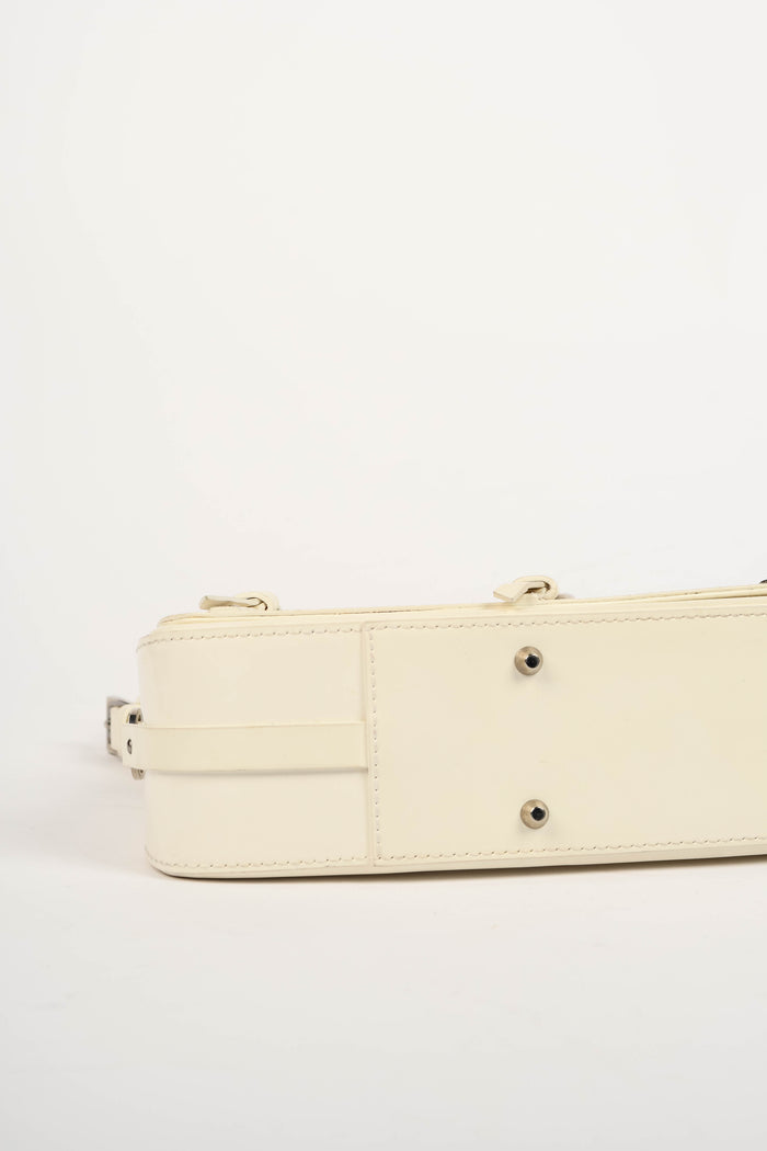 SUPER RARE 2000s Christian Dior Galliano White Bondage Shoulder Bag