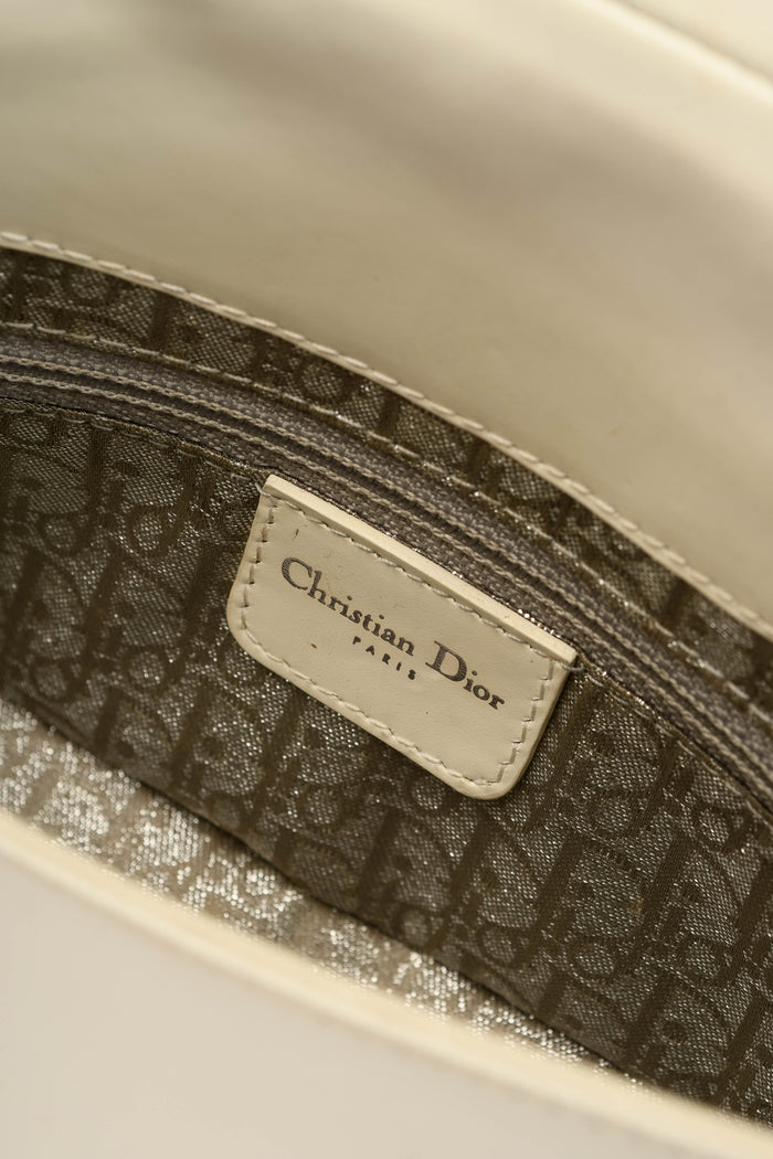 SUPER RARE 2000s Christian Dior Galliano White Bondage Shoulder Bag