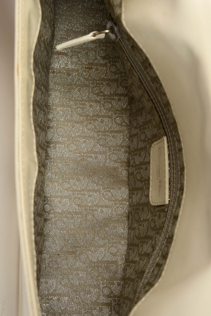 SUPER RARE 2000s Christian Dior Galliano White Bondage Shoulder Bag