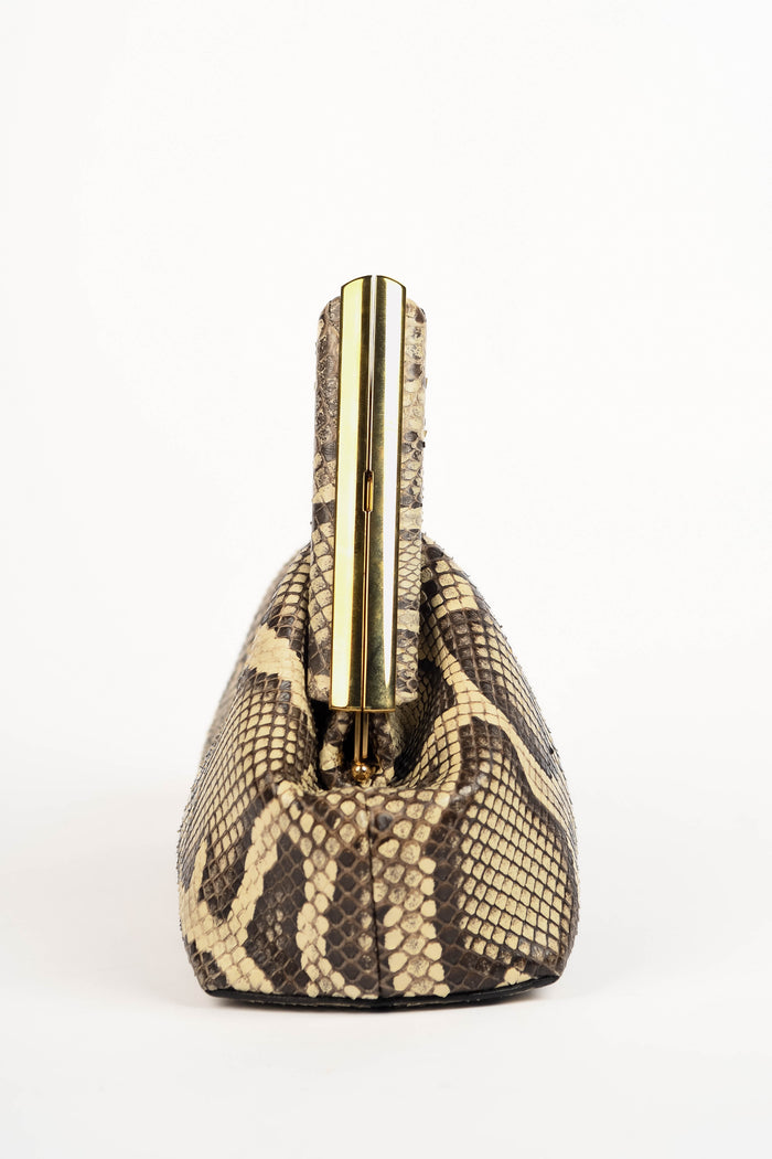 RARE 2020s Fendi First Snakeskin Clutch Bag
