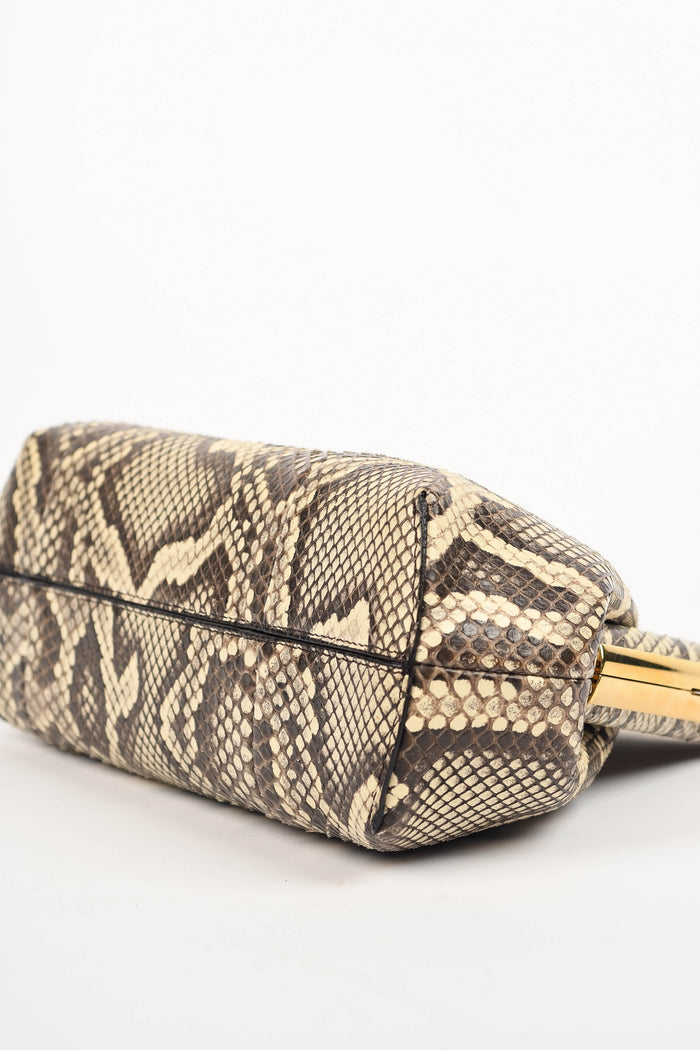 RARE 2020s Fendi First Snakeskin Clutch Bag
