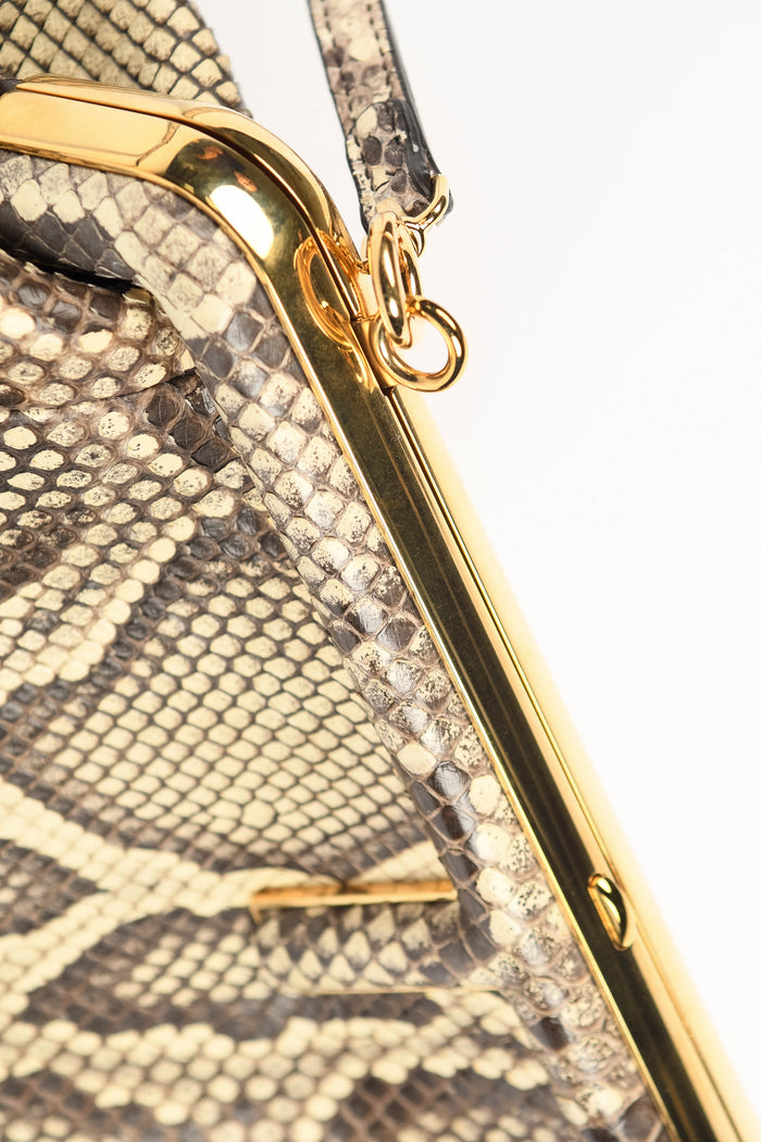 RARE 2020s Fendi First Snakeskin Clutch Bag