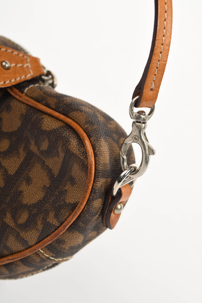 RARE 2000s Christian Dior Brown Romantique Heart Coin Purse
