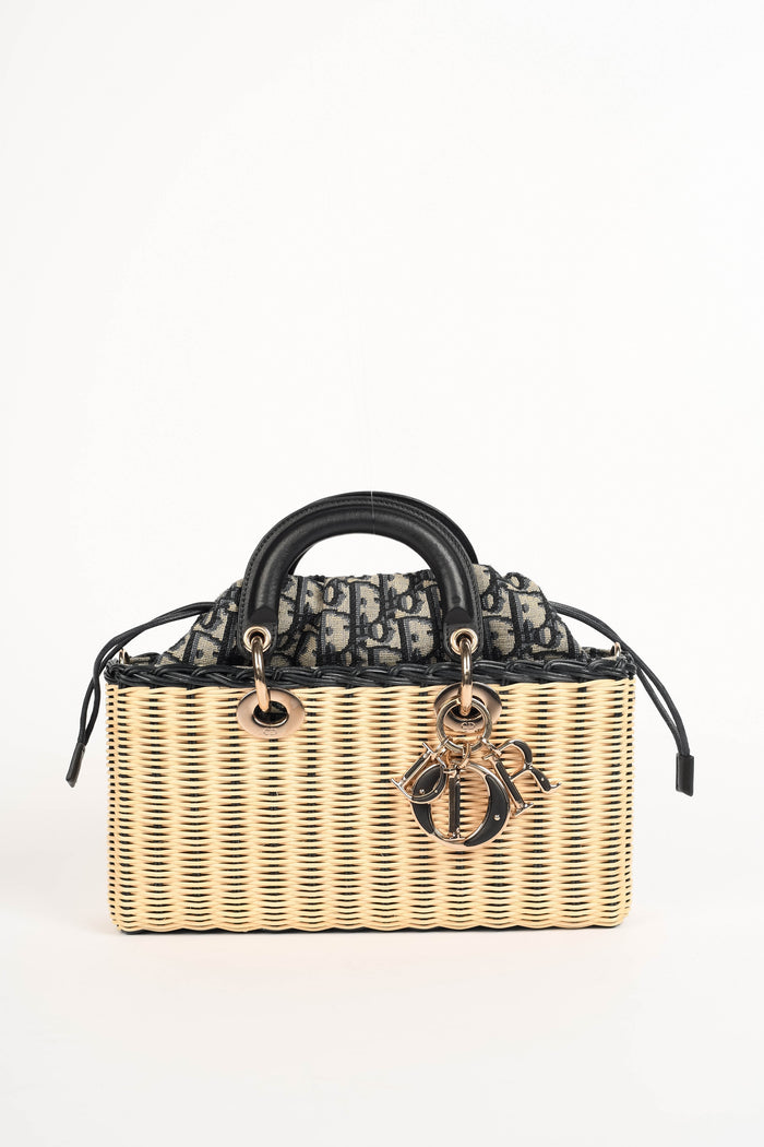 2022 Christian Dior Wicker Lady D-Joy Top Handle Bag