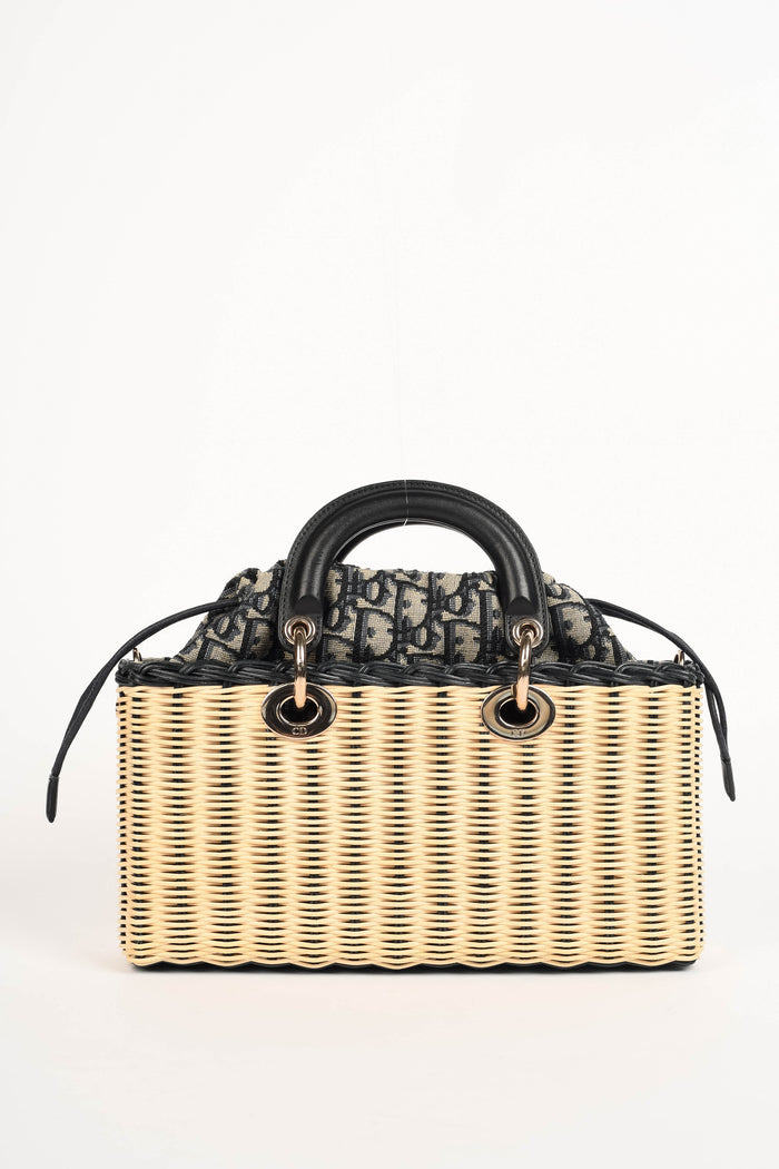 2022 Christian Dior Wicker Lady D-Joy Top Handle Bag
