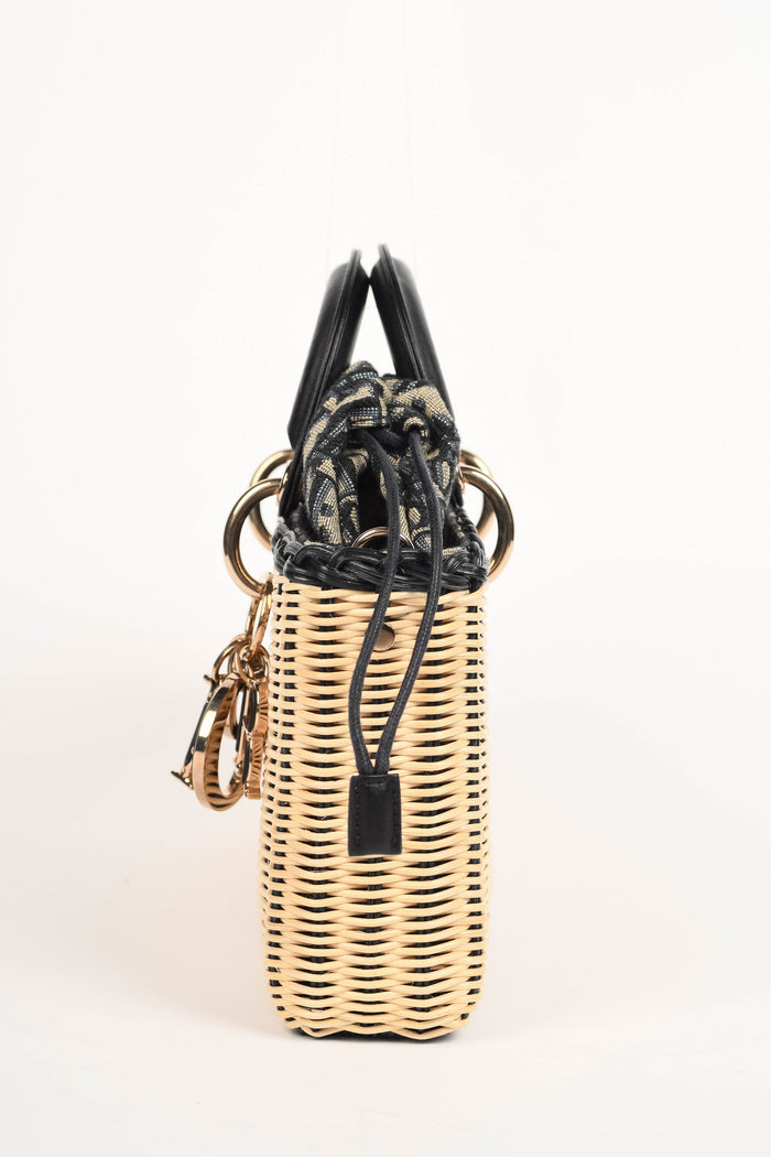 2022 Christian Dior Wicker Lady D-Joy Top Handle Bag