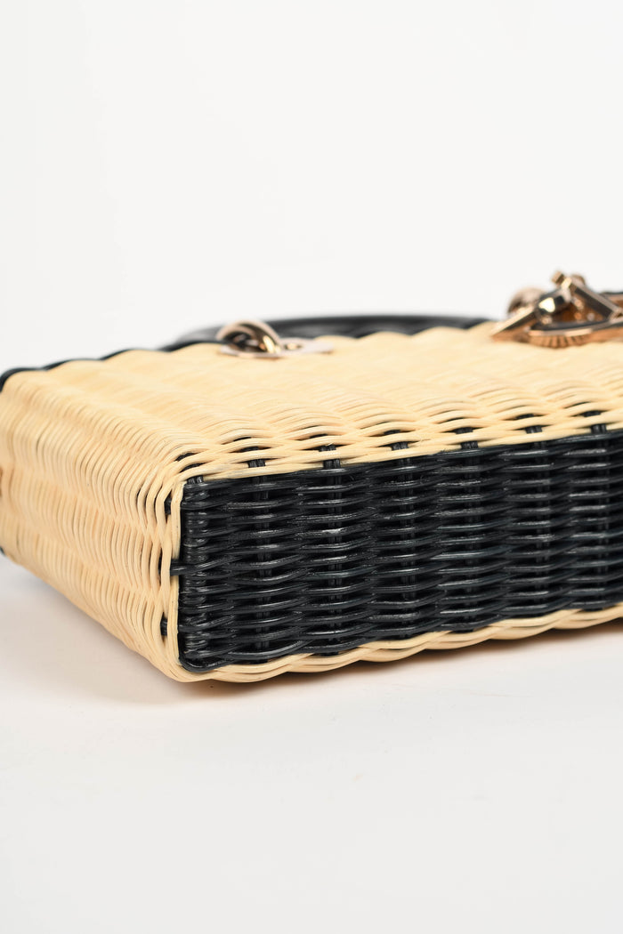 2022 Christian Dior Wicker Lady D-Joy Top Handle Bag