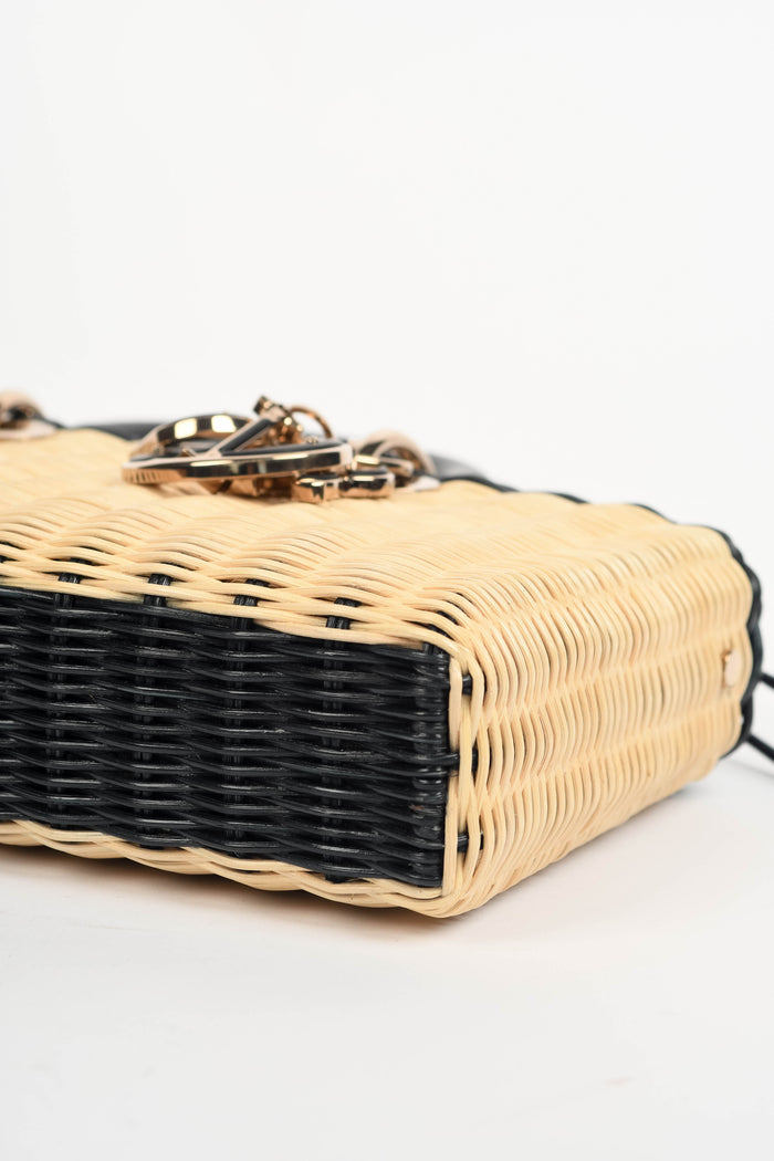 2022 Christian Dior Wicker Lady D-Joy Top Handle Bag