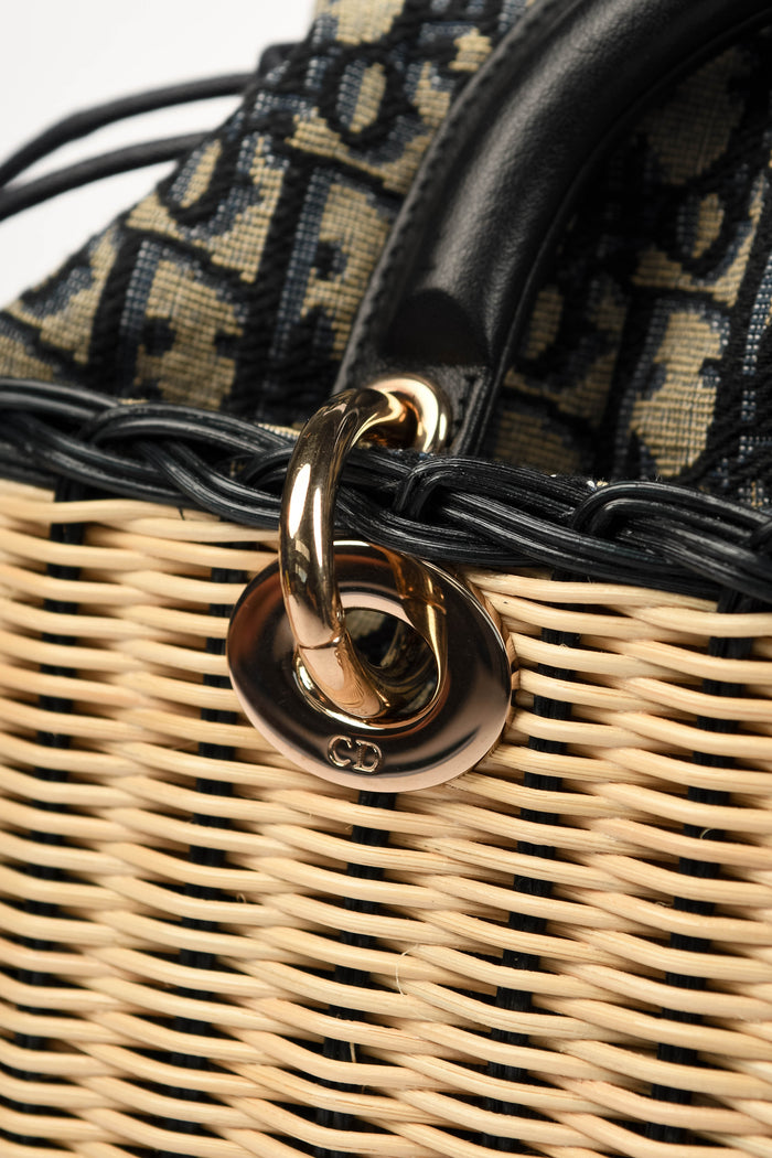2022 Christian Dior Wicker Lady D-Joy Top Handle Bag
