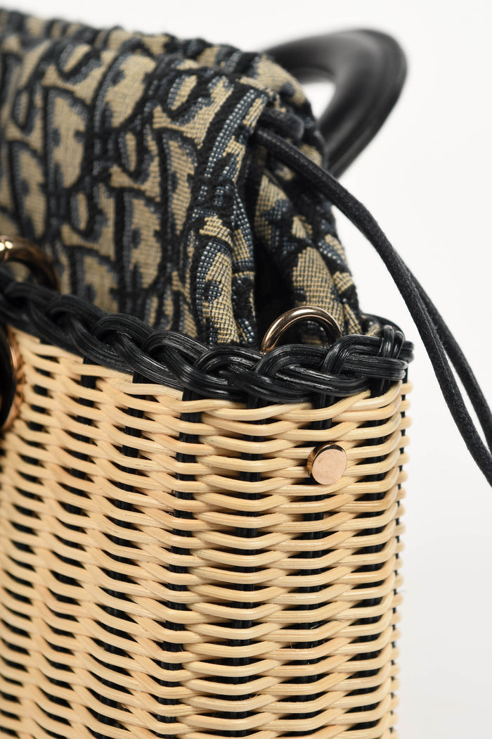 2022 Christian Dior Wicker Lady D-Joy Top Handle Bag