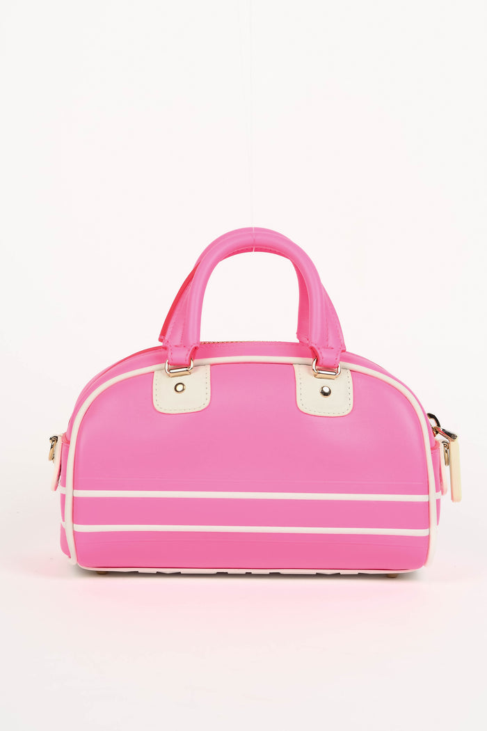 Christian Dior Pink Micro Dior Vibe Zip Bowling Bag