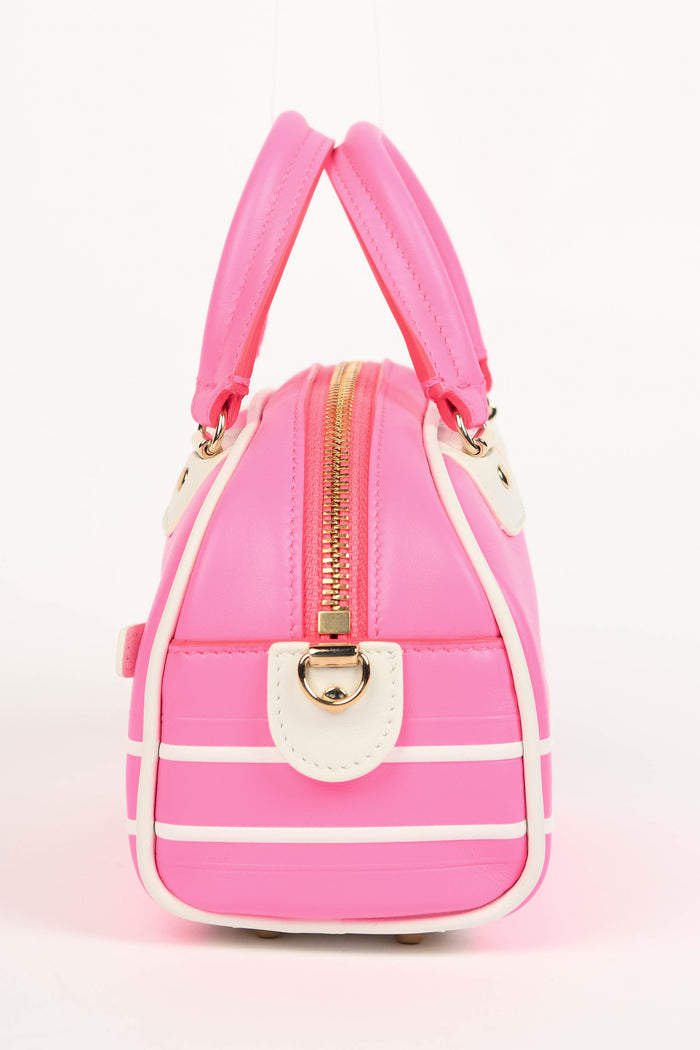 Christian Dior Pink Micro Dior Vibe Zip Bowling Bag