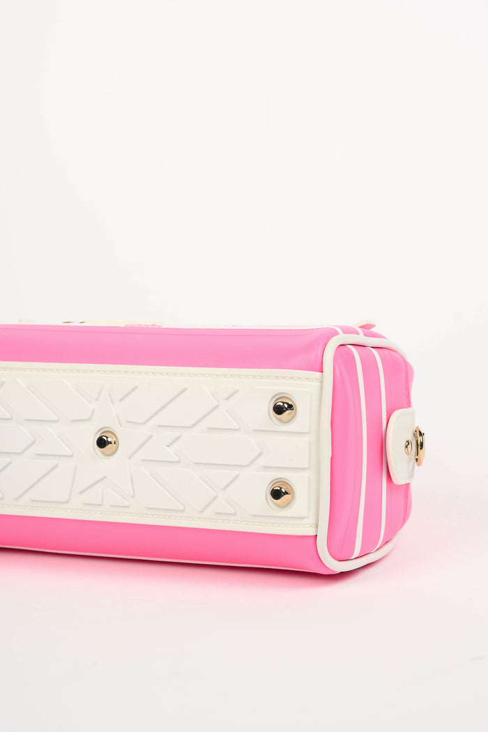 Christian Dior Pink Micro Dior Vibe Zip Bowling Bag