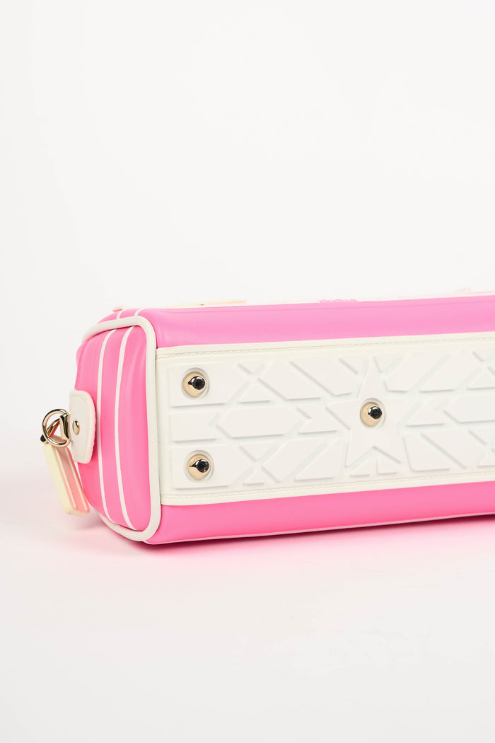 Christian Dior Pink Micro Dior Vibe Zip Bowling Bag