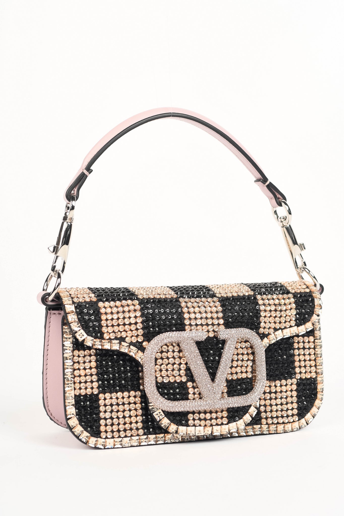 2020s Valentino Garavani Crystal Embellished Small Loco Top Handle