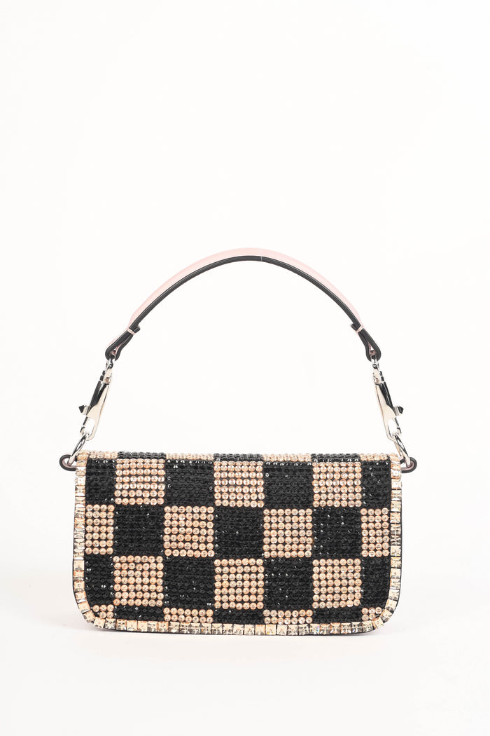 2020s Valentino Garavani Crystal Embellished Small Loco Top Handle Bag