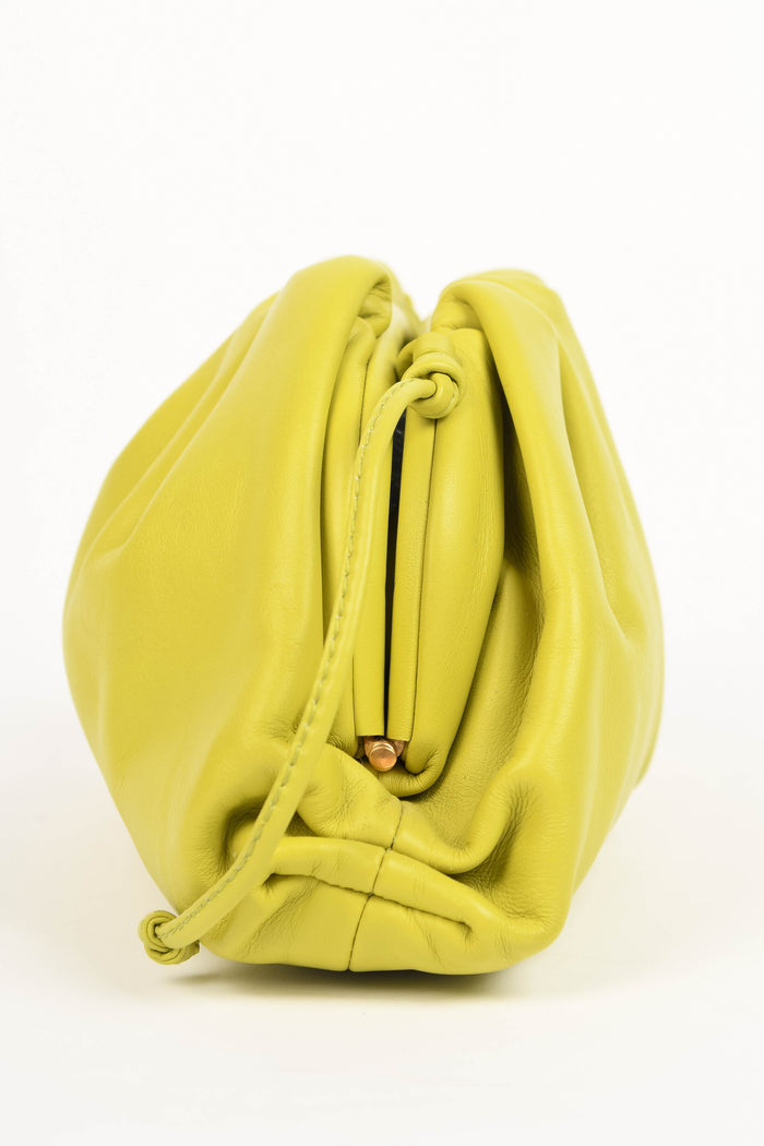 Bottega Veneta Lime Green Mini Pouch Crossbody Bag