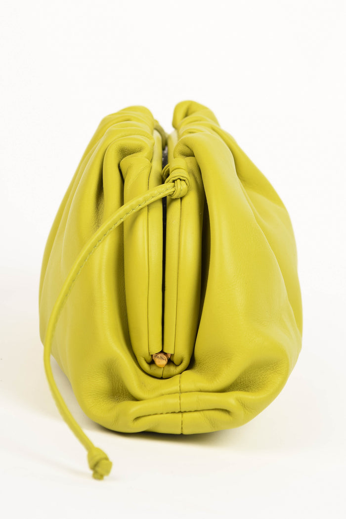 Bottega Veneta Lime Green Mini Pouch Crossbody Bag