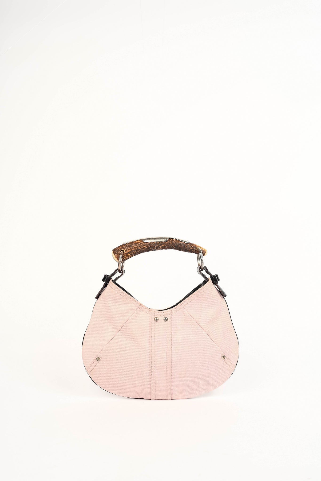 RARE Vintage Yves Saint Laurent Pink Denim Mini Mombasa Top Handle