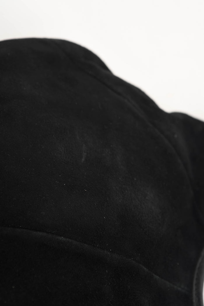 RARE Vintage Yves Saint Laurent Black Suede Mini Mombasa Top Handle Bag